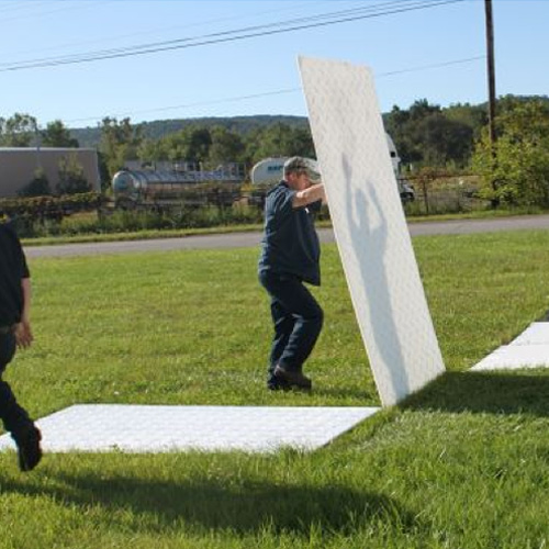 Ground Protection Mats 2x8 ft Clear install.