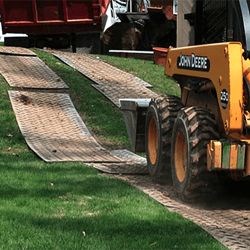 Skid Steer up hil Ground Protection Mats Clear 1/2 Inch x 2x8 Ft.