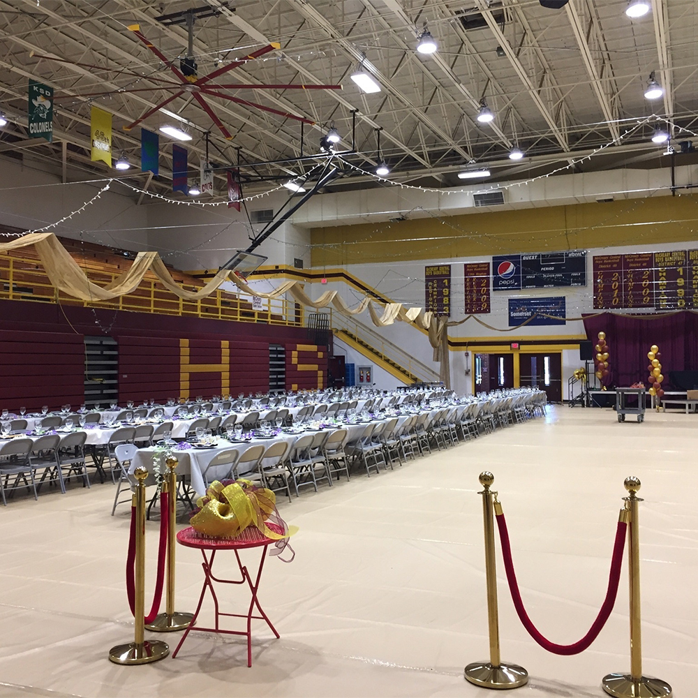 Gym Floor Covers 32 oz Vinyl.