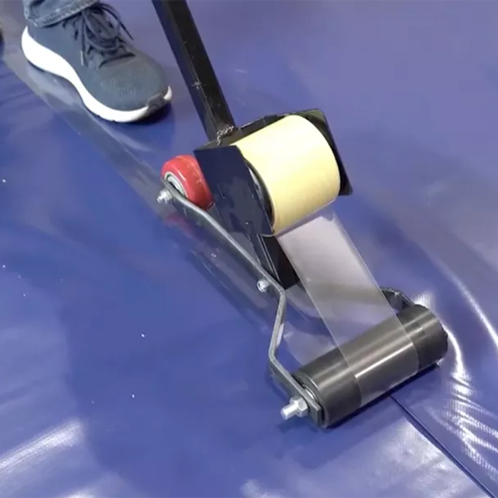 taping vinyl gym floor covers