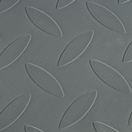 Gym Floor Cover Plus 32 oz Vinyl Runner 5 x 50 Ft closeup gray