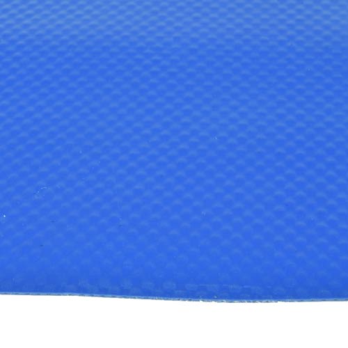 blue gym floor cover closeup