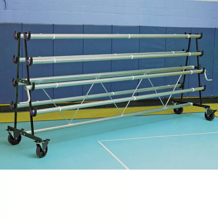 storage rack for vinyl floor coverings for gym events