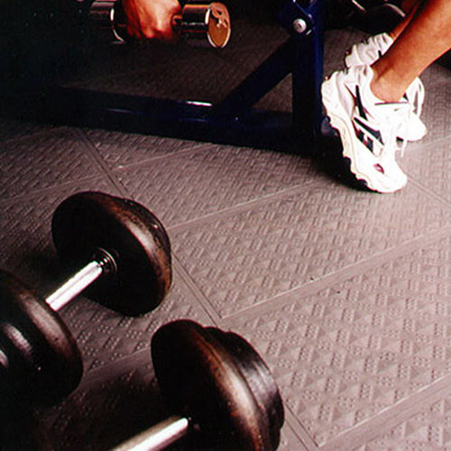 use anti-fatigue interlocking mats or tiles in gym