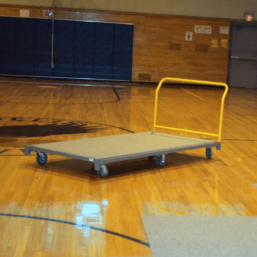 push cart for gym floor protecctive carpet tiles