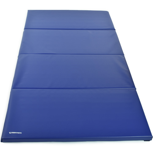 blue gymnastics mat