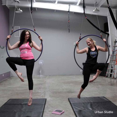 home aerial fitness mats