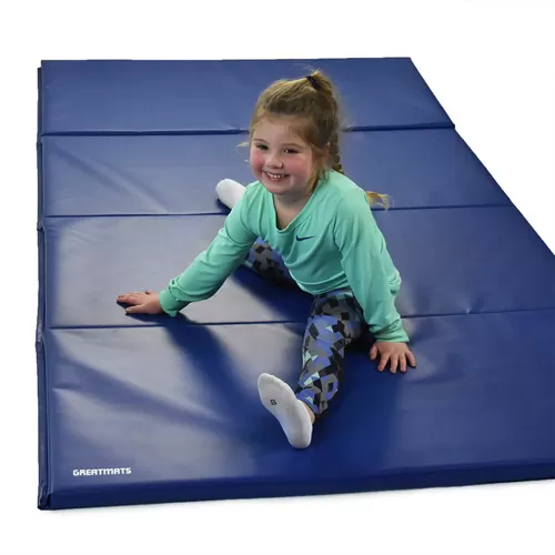 We Sell Mats 1.5-Inch Thick Gymnastics Tumbling Exercise Folding Martial Arts Mats with Hook and Loop Fasteners on 4 Side Crosslink PE Foam Core 