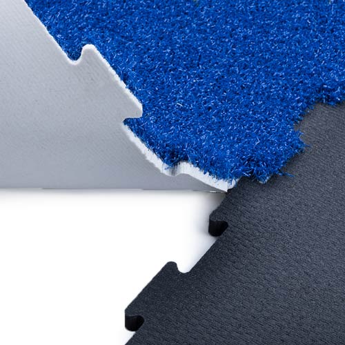 blue rubber turf
