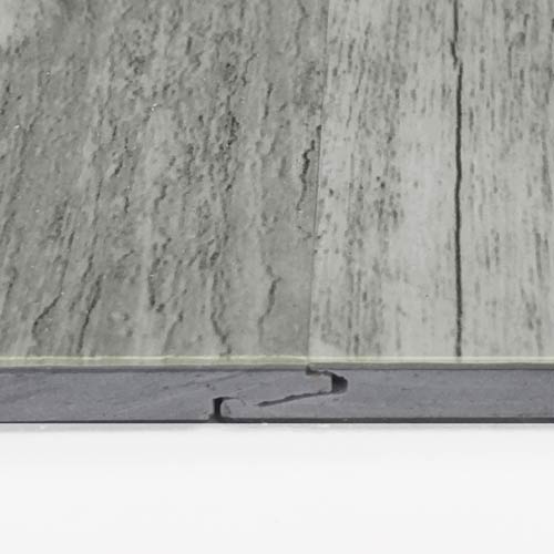 Cottage Tour Laminate SPC Flooring 19.12 Sq Ft per Carton Ash Gray edge.