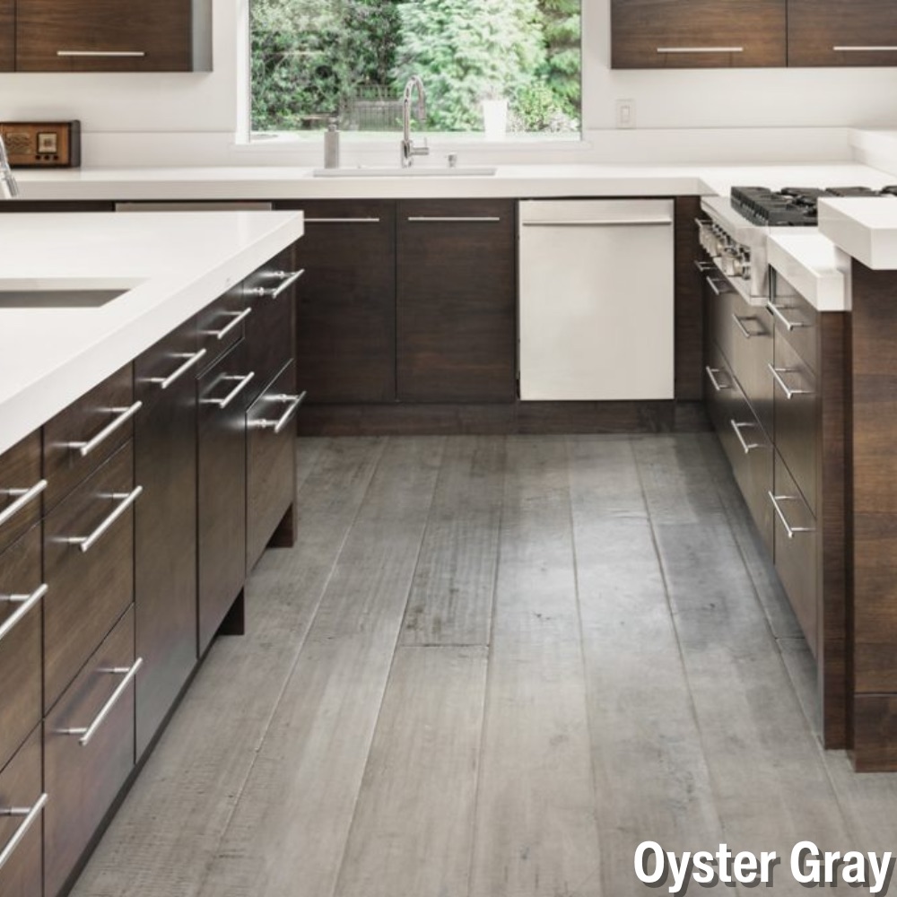 Hampton Suite Engineered Hardwood Flooring Oyster gray Kitchen install.