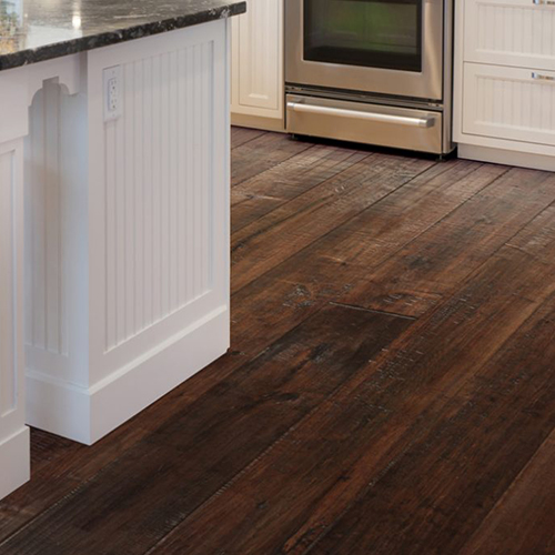 distressed look hand stained manufactured hardwood flooring