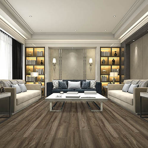 Stock House Laminate SPC Flooring Suede Living Room