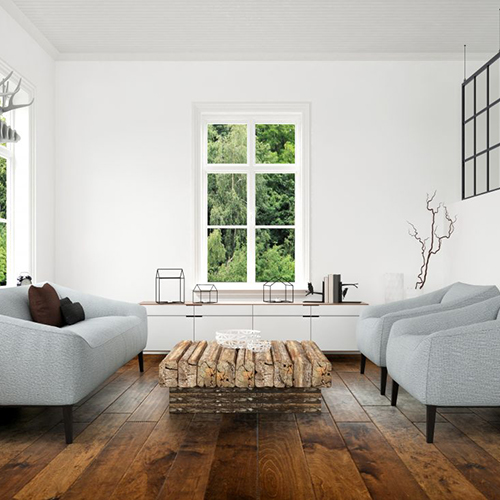 Western Wave Engineered Hardwood Flooring Sweet Cocoa Sitting Area