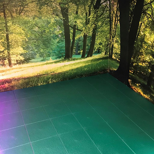 Green Plastic Slate Floor Tiles
