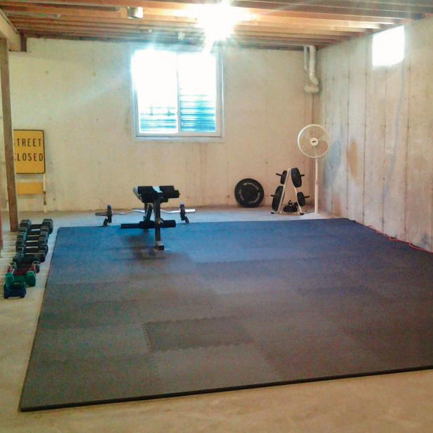 home sport play mats in basement gym for exercise