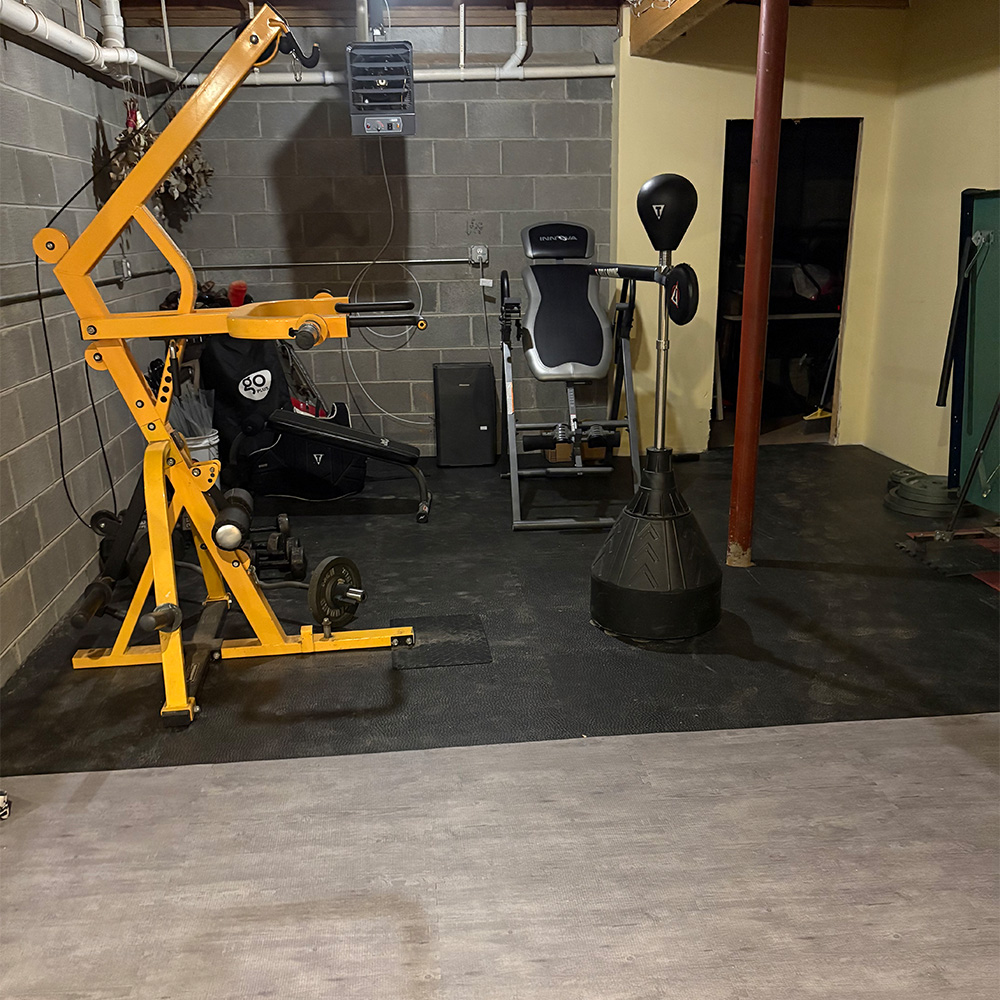 Home Gym Flooring for basement home gym