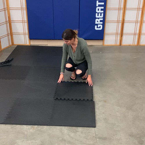 Gym Floor Workout Fitness Tile Pebble - 15 minute install