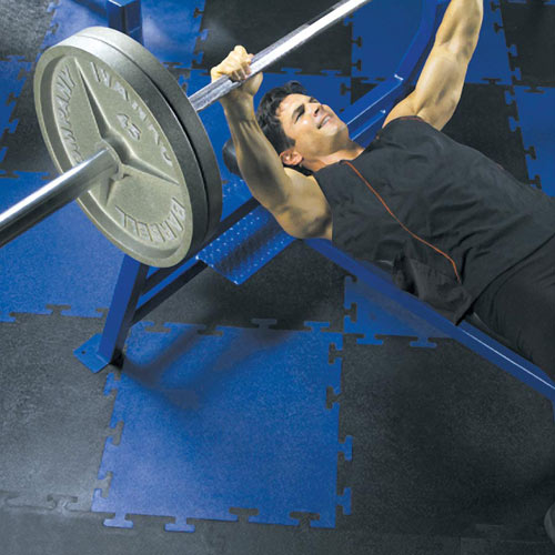 Rubber floor tiles and rolls are the most popular gym floor option.