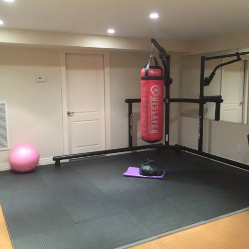 1.5 inch thick exercise mat or foam tiles for home workouts