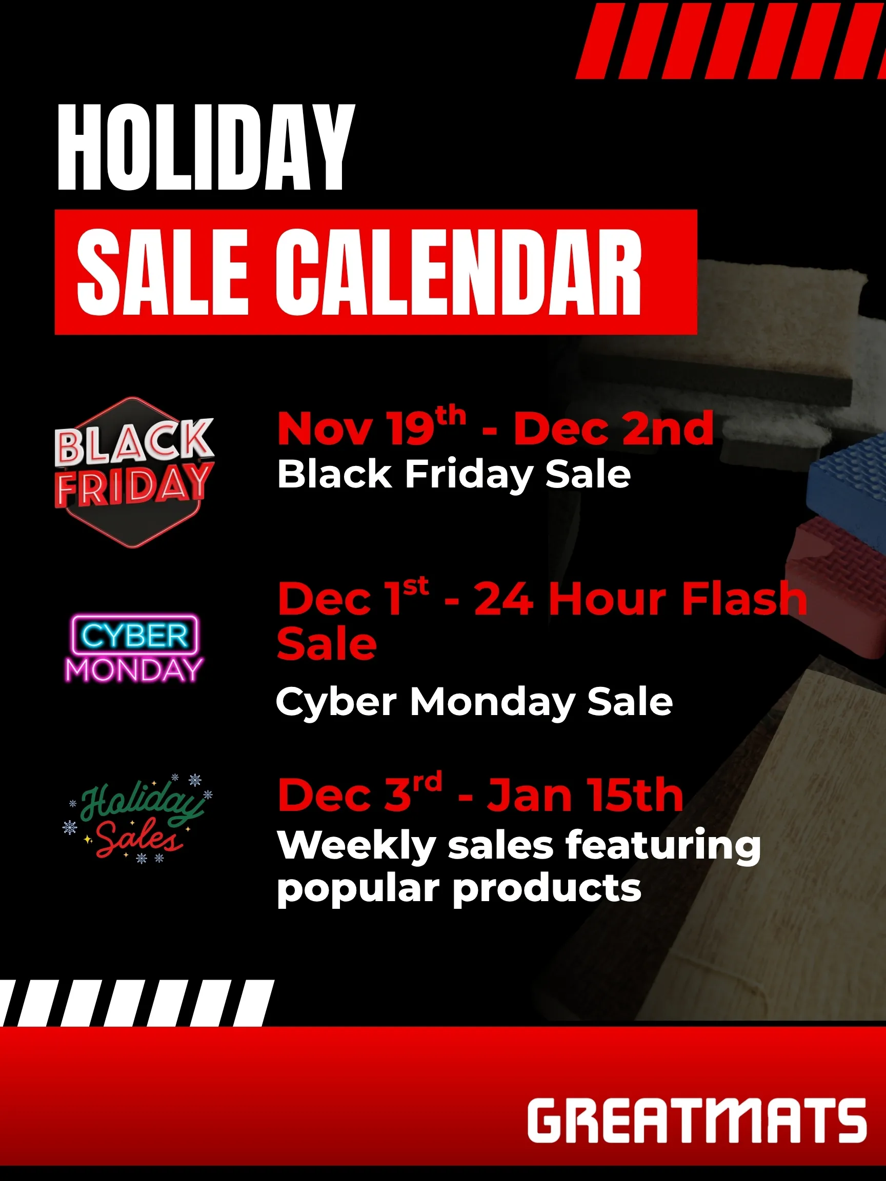 greatmats black friday calendar