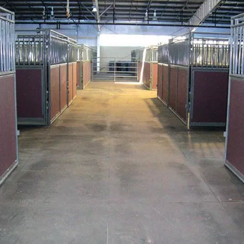 Horse Stall Mats Kits barn hallway.