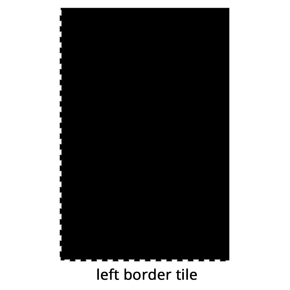 Horse Stall Interlocking Left Corner Border Mat Cobblestone 3/4 Inch x 4x6 Ft. diagram