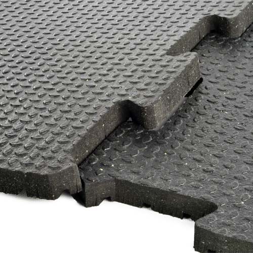thick rubber tiles black for horse barns or weight lifting