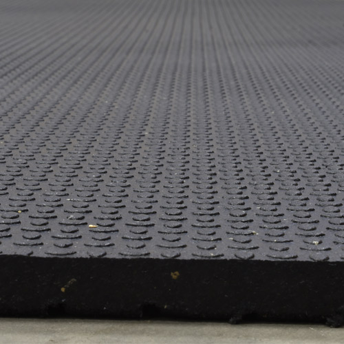 rubber mats over gravel