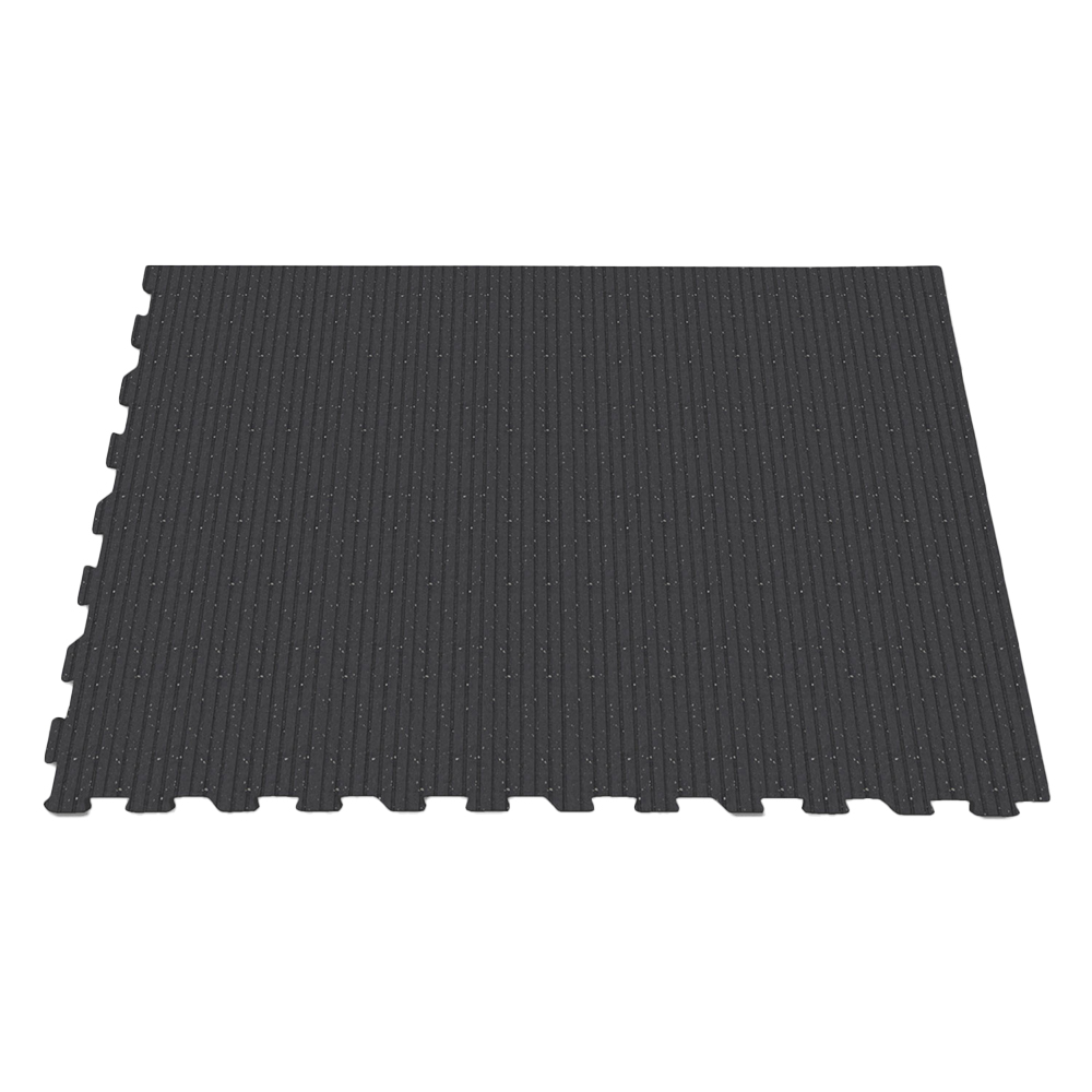 Sundance Horse Stall Mat Kit 12x14 Ft Black Top Interlocking right corner back