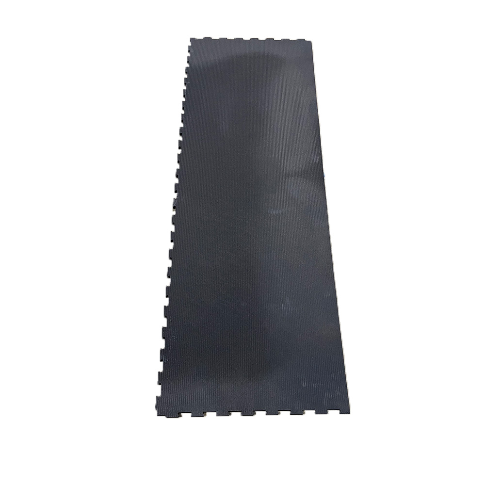 Washbay Ribbed Rubber Mats 1/2 Inch 12x14 Ft Kit - 2x6 ft mat full one straight edge three interlocking edges