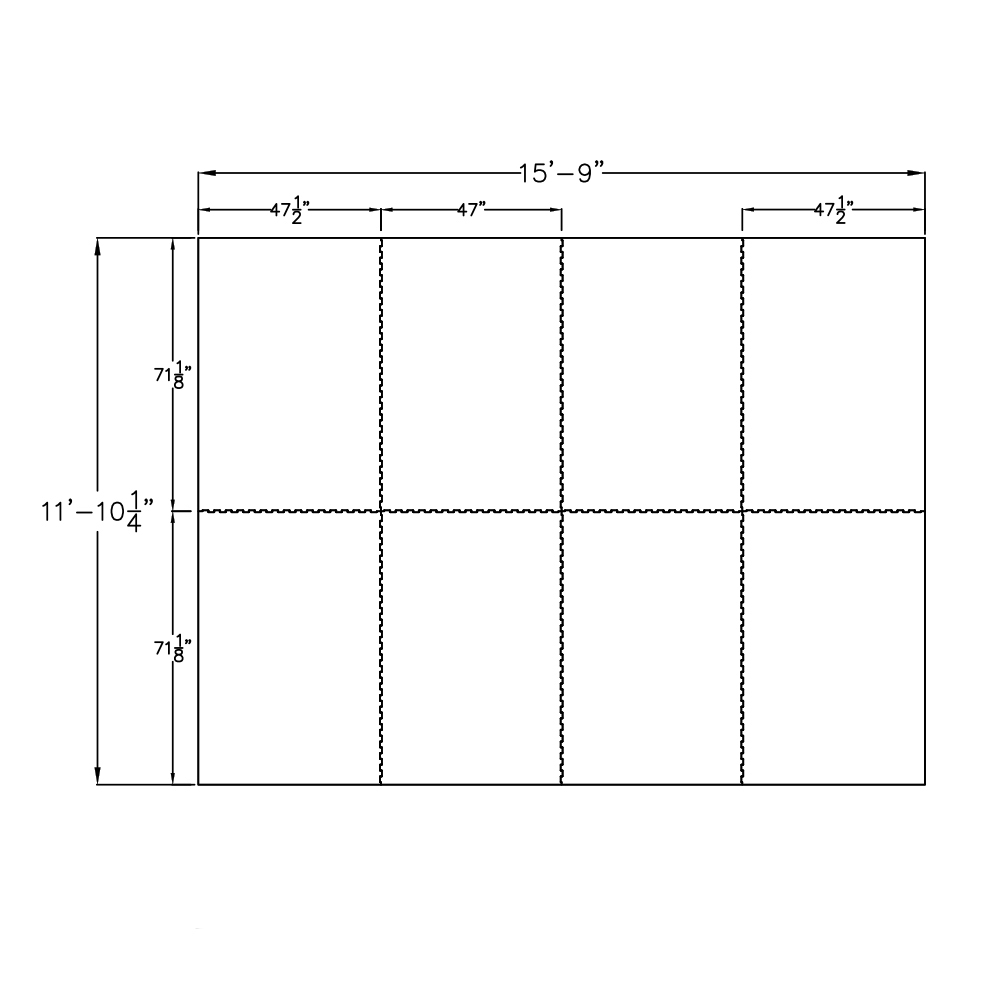 Washbay Ribbed Rubber Mats 1/2 Inch 12x16 Ft Kit Diagram