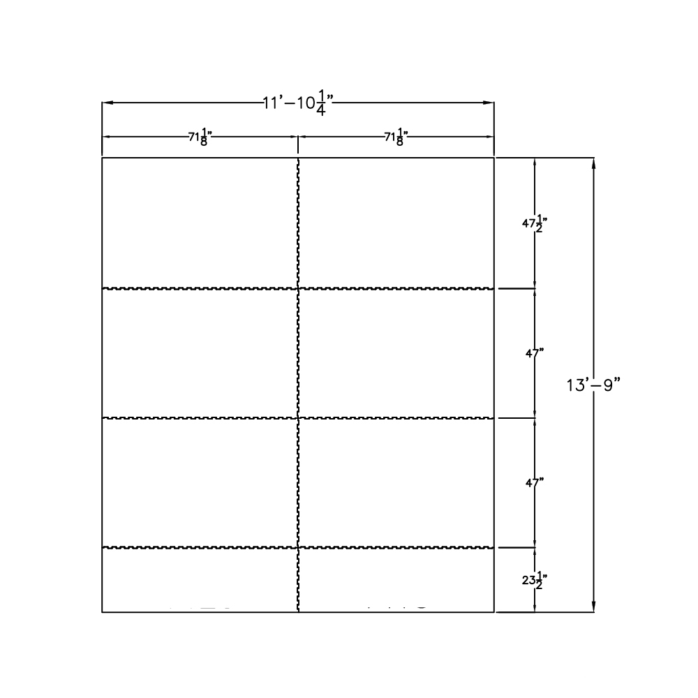 Washbay Ribbed Top 1/2 Inch 12x14 Ft Kit Diagram