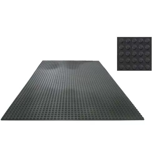 Button Top 4x6 Ft x half inch straight edge wash bay mats for horses