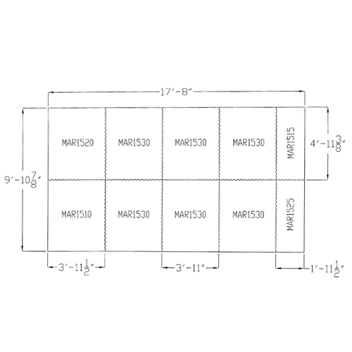 Horse Stall Mats 10x18 Ft Kit Diagram