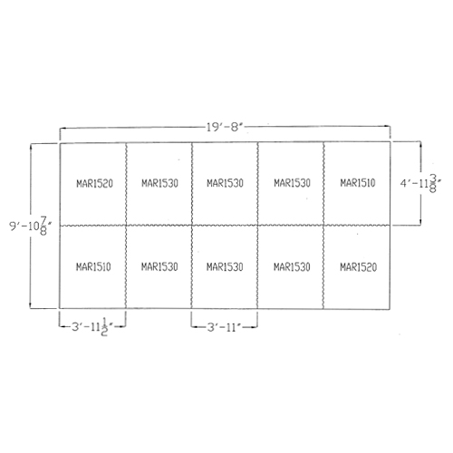 Horse Barn Stall Mats 10x20 Ft Kit Diagram