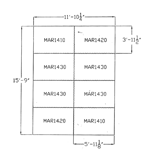 Horse Stall Mats 12x16 Ft Kit Diagram