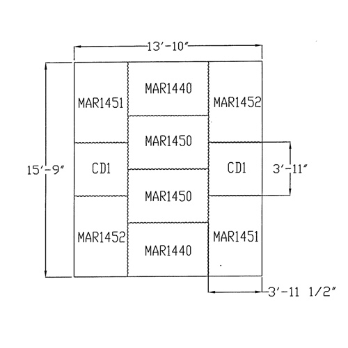 Horse Stall Mats 14x16 Ft Kit Diagram