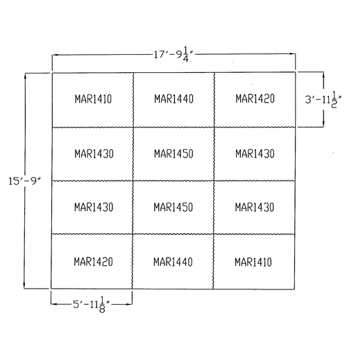 Horse Stall Mats 16x18 Ft Kit Diagram