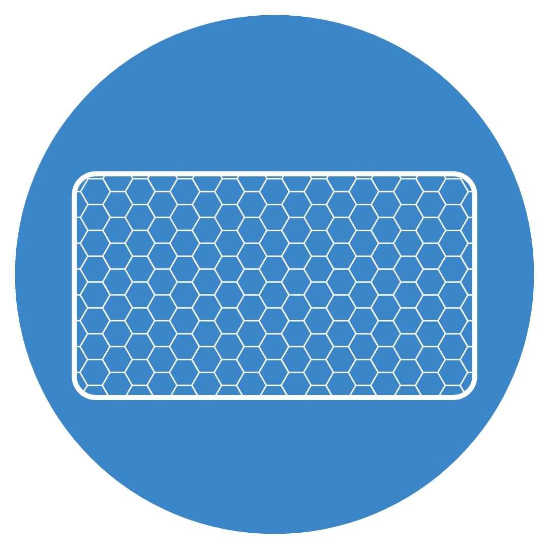 Honeycomb rubber mats are anti-fatigue and anti-slip for wet areas.