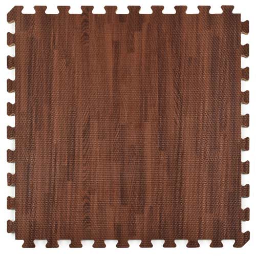 Dark Wood Grain Foam Tiles