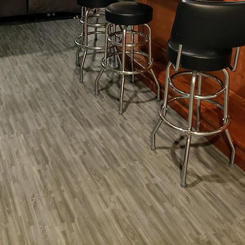 Wood Grain Reversible Foam Floor for comfortable home bar