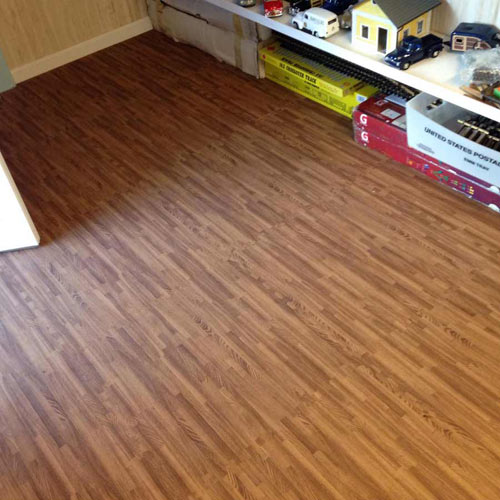 Reversible Light Wood Grain Foam Tiles