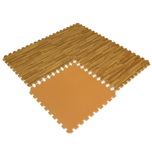 wood grain reversible foam floor mats for tree house