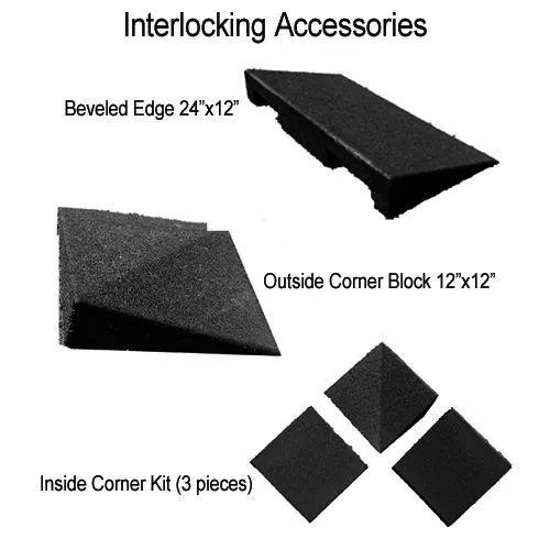 Interlocking Playground Tiles BB interlock accessories 3.5 colors.