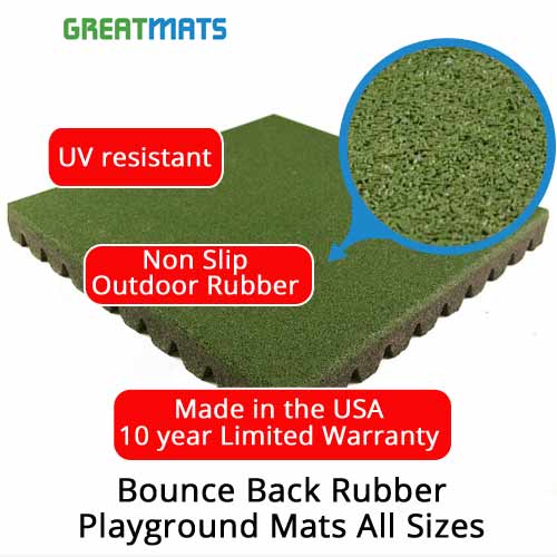 Thick Heavy Duty Rubber Playground Mats for Preschools and Daycare Centers