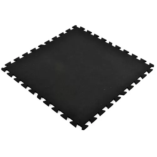 Interlocking Rubber Tile Gmats 3x3 Ft x 1/2 Inch Black full diamond.
