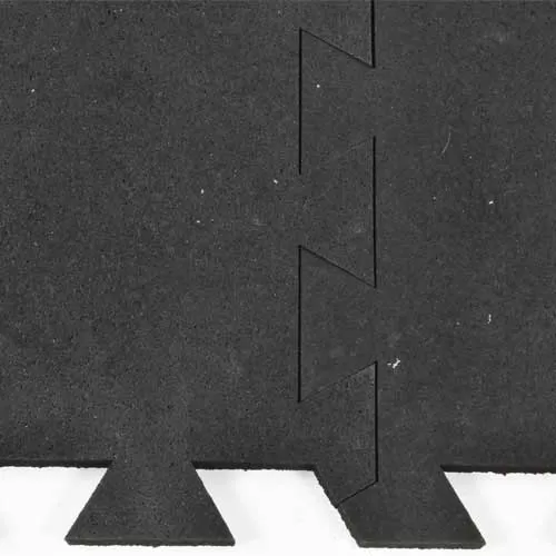 Geneva Rubber Tile 8 mm Black interlocks.