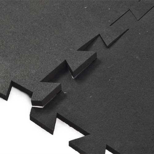 Geneva Rubber Tile 1/2 Inch Black