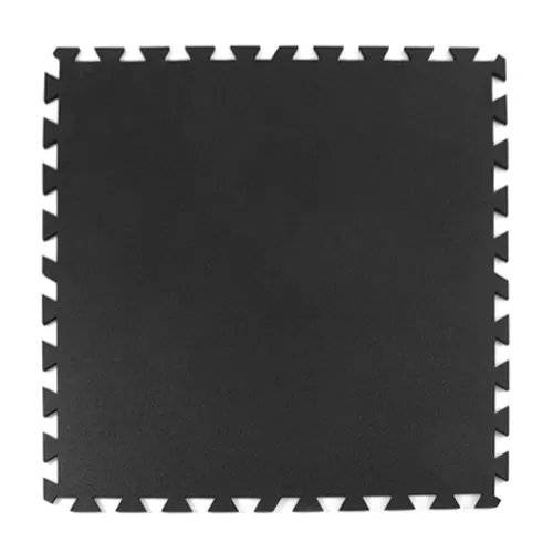 Interlocking Rubber Tile Gmats 3x3 Ft x 1/2 Inch Black full tile.